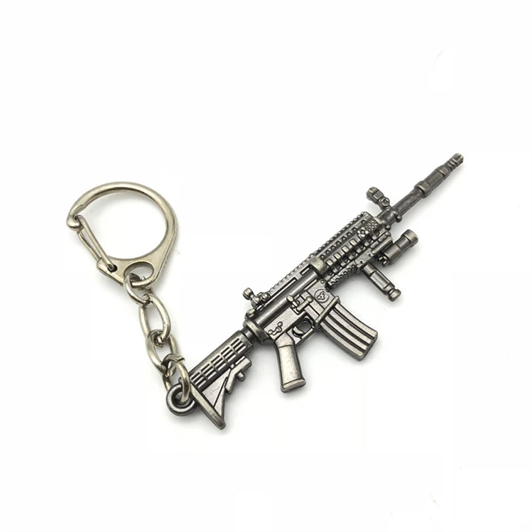 Personalized Llavero De Armas Creative Game Sniper Metal Gun Key Chain Mini 3D Custom M416 Gun Model Weapons Holder Keychain