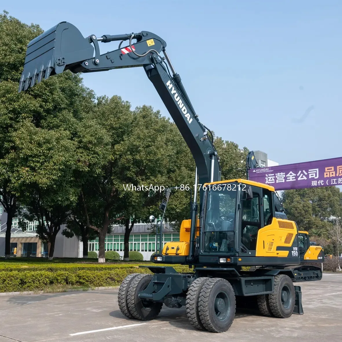 Original Modern HW150 Wheel excavator Cummins Engine Excavator New Low-Priced New Excavator Original new Hyundai HW150