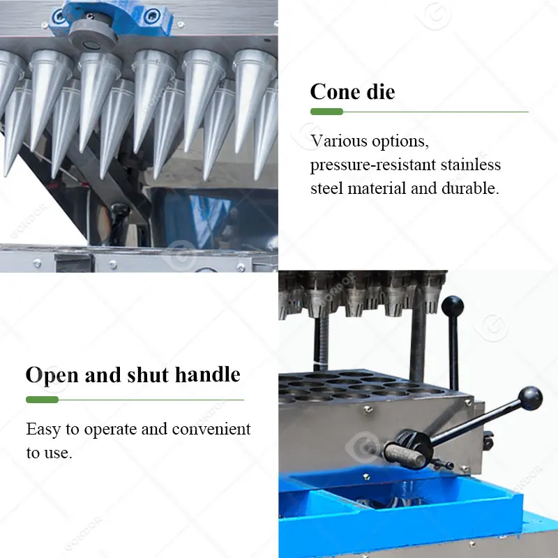 Biscuit Waffle Wafer Cone Mold Semi Automatic/Manual Commercial Ice Cream Make Maker Machine Price for Sale