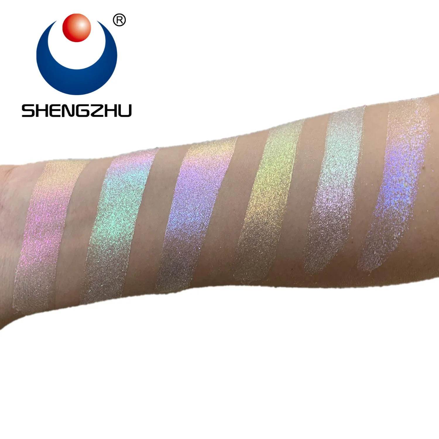 Shengzhu hot sale NH series cosmetic grade white aurora color change chameleon pigment powder for makeup eyeshadow lips face