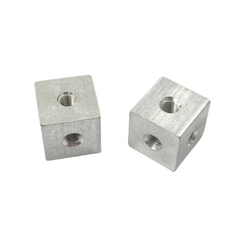 Customized Processing Of Copper Plated Nickel Square Block Nuts For Hexagonal Nut Fixing Seat, Trihedral Connector