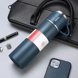TY Custom logo luxury Corporate Business Gift box set drinkware set thermosstainless steel water bottle Vacuum flask with 2 cup