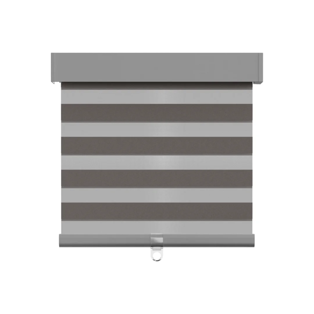 Customized Size Waterproof Double Roller Window Blinds Day And Night Manual Cordless zebra shades Spring Control Zebra Blinds