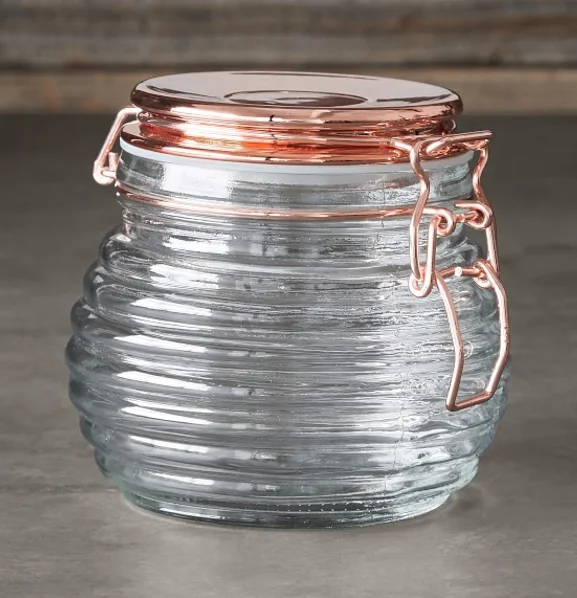 Accept custom order clear glass wholesale glass food container glass candy jars