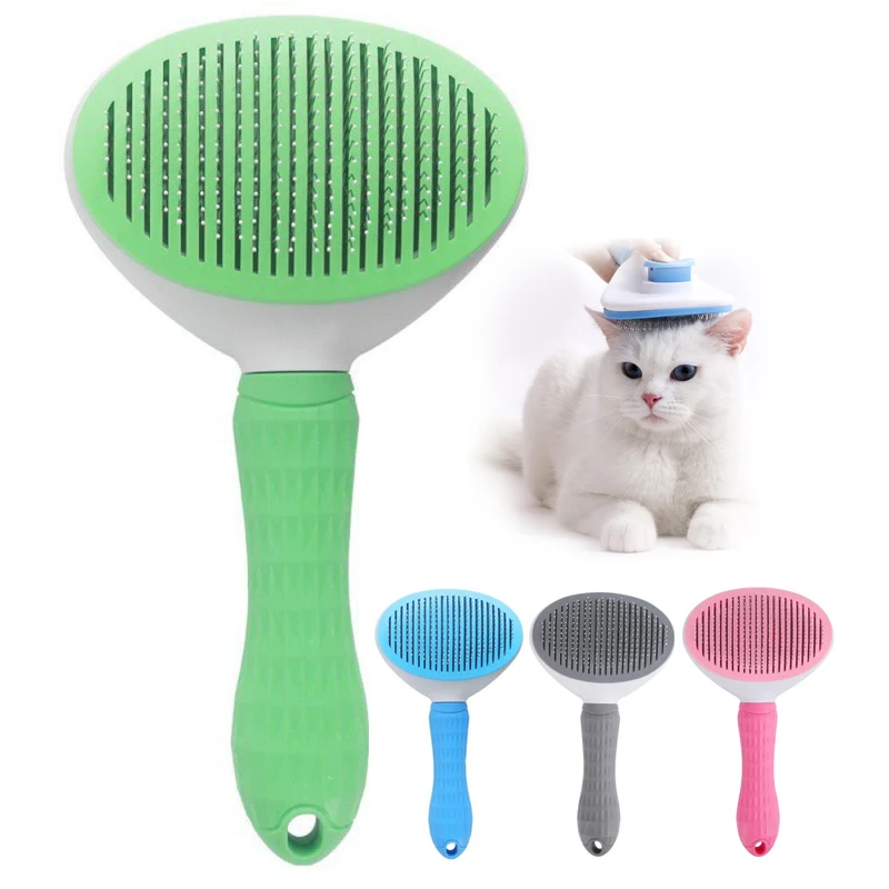 Dog & Cat Brush, Self Cleaning Slicker Brush for Pets, Upgraded Dog Brush for Shedding Massaging and Grooming,Portable Pet Comb