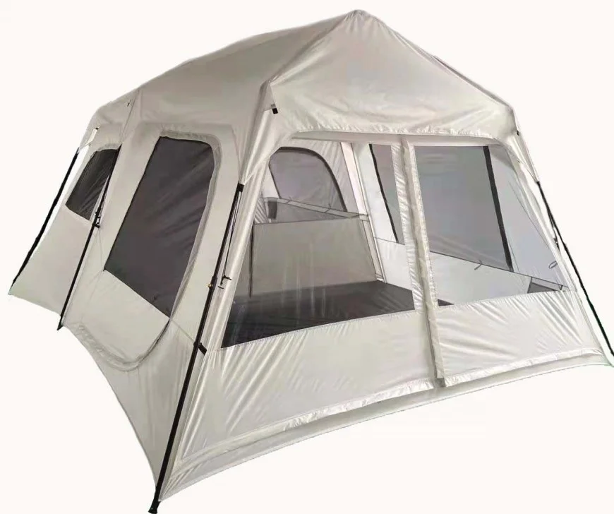 NEW idea design 2rooms 6-7persons folding meditation family camping hiking fishing outdoor tent