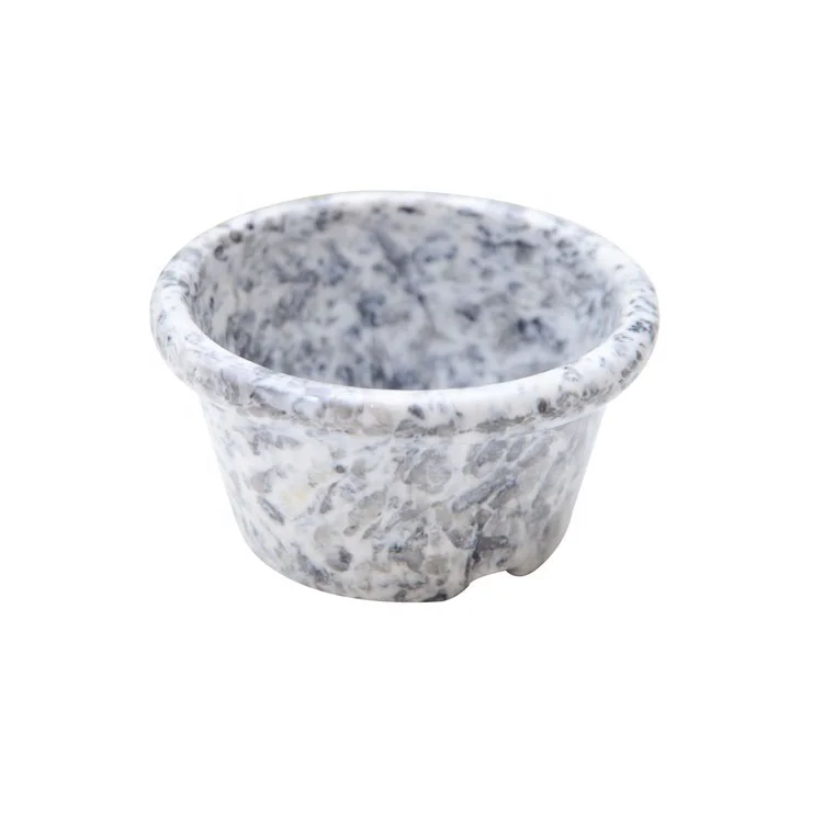 Salad Melamine Wholesale Customized Round marble Melamine Sauce Bowl For Restaurant