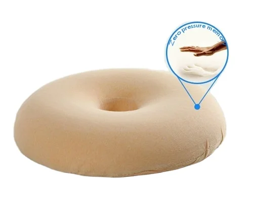 Bedsore Prevention Relieve Hemorrhoid Pain Doughnut Shape Memory Foam Seat Cushion