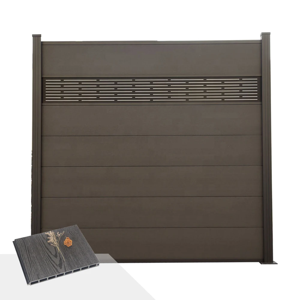 Privacy Fencing House Decorative Wood Plastic Composite Panel WPC Fence