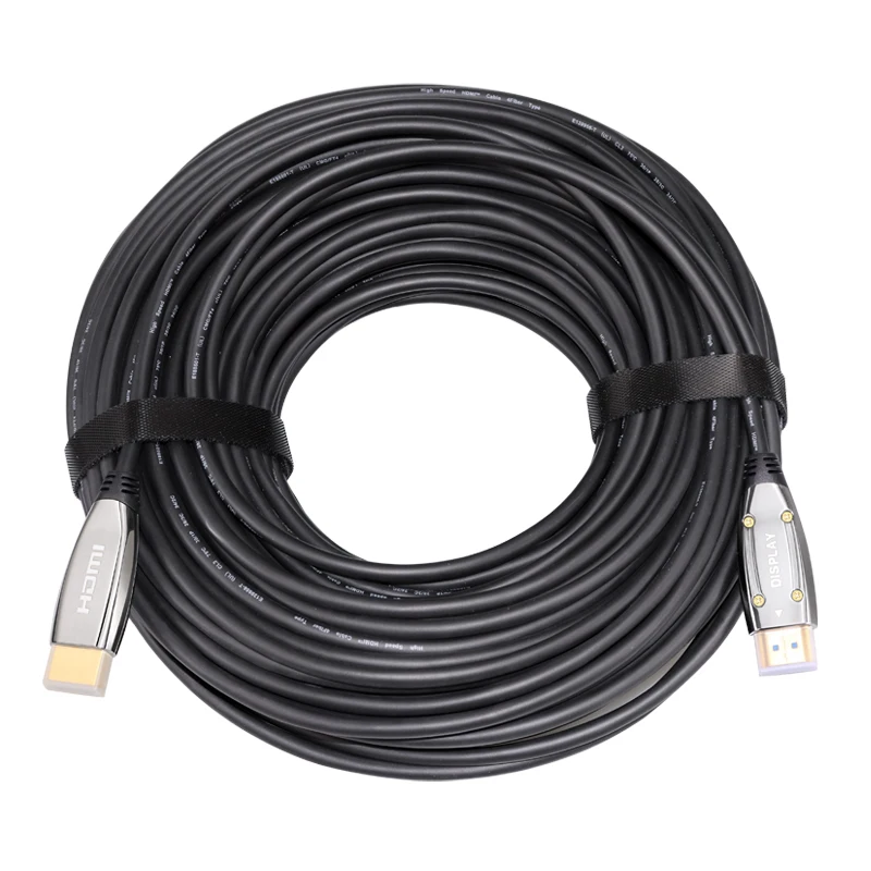 Custom 75Ft 100Ft Active Optical Fiber hdmi 8K Atc Certified 120 Hz Fiber Thick hdmi Cable