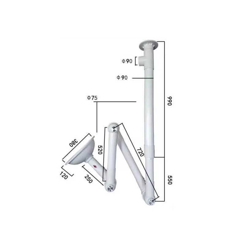 Wall mounted welding dust extractor arm hood chemical fume extraction arm for School Workshop Hospital Warehouse Use