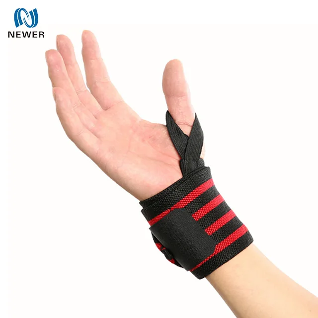 High quality custom logo durable gym weight lifting wraps wrist brace for bench pressing