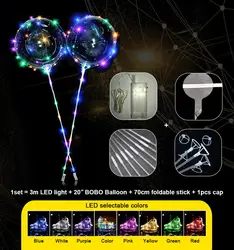 New Arrive Design Pvc Clear Colorful LED Bobo Bubble Balloons