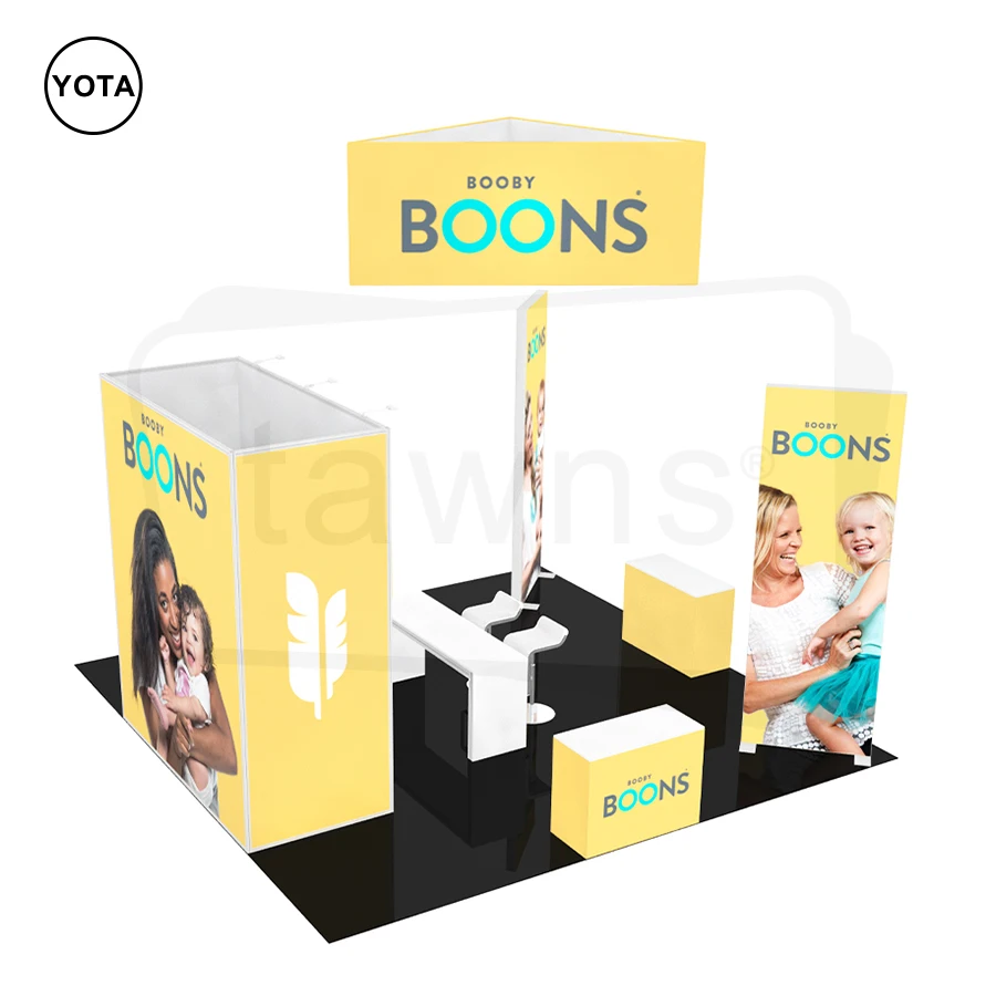 Tawns Custom Exhibition Booth Trade Show Booth Conference Exhibits Curved Stretch Fabric Backdrop Displays Booth