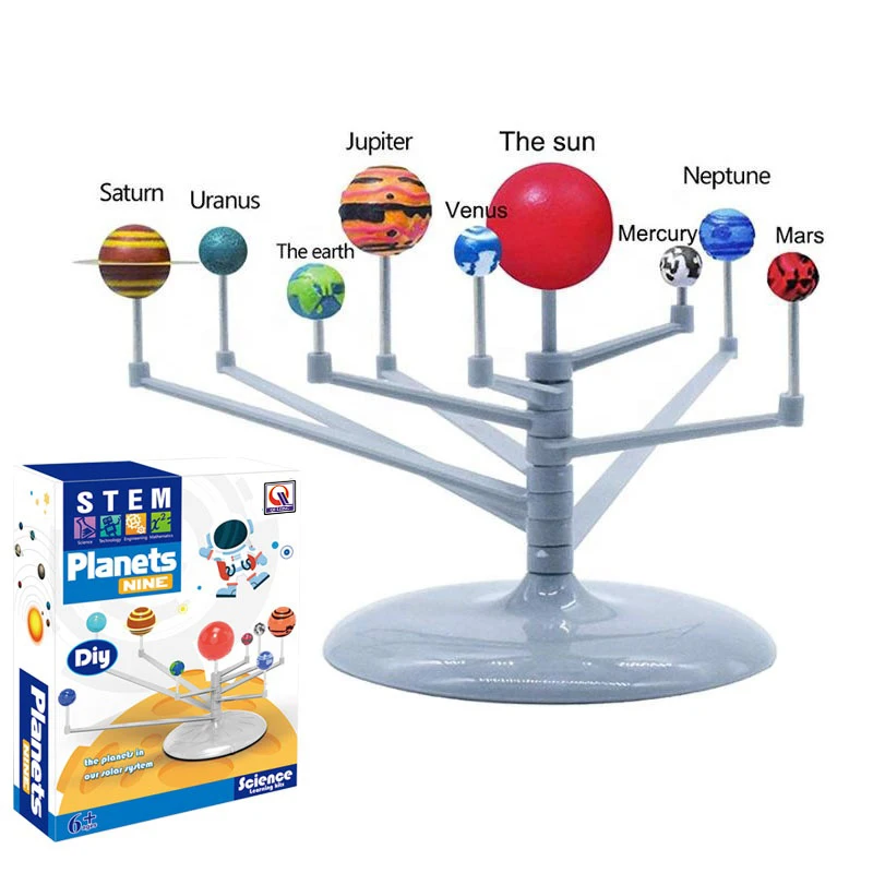 KSF Solar System Nine Planets Model Science Kit Preschool Toy Educational Space Planet Toys For Kids Learning Children Toys