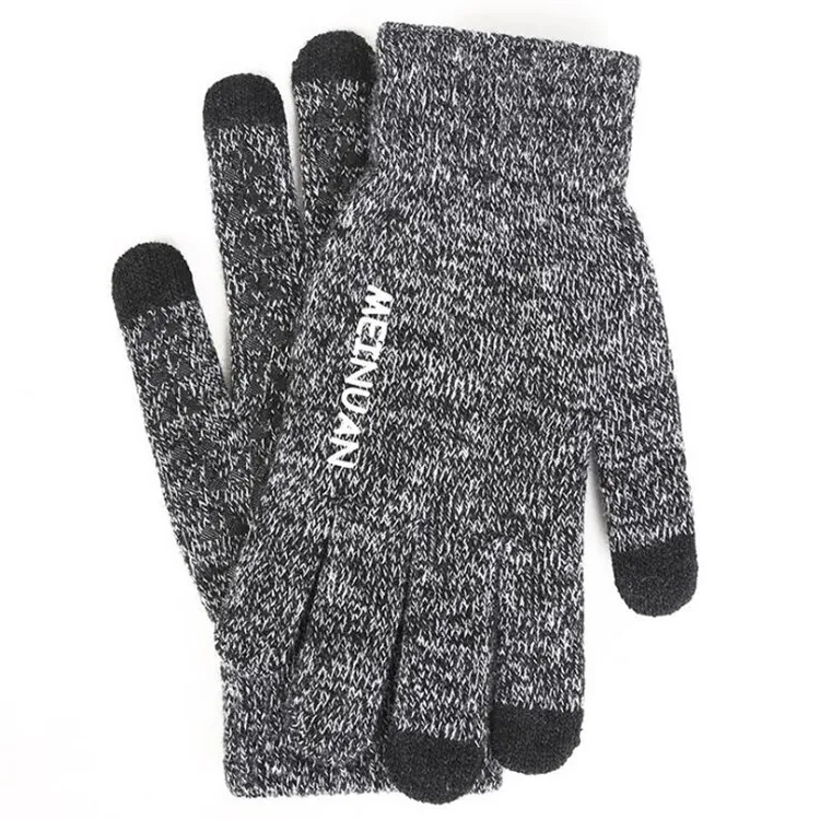 Плотные вязаные перчатки для экрана мобильного телефона Осень-Зима теплые шерстяные кашемировые однотонные перчатки женские мужские перчатки