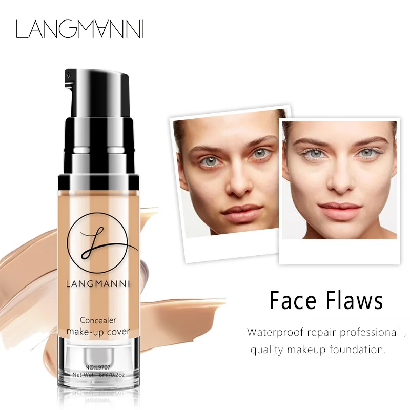 
Wholesale 6 Colors Full Coverage Makeup Liquid Concealer Waterproof Long Lasting Concealer 