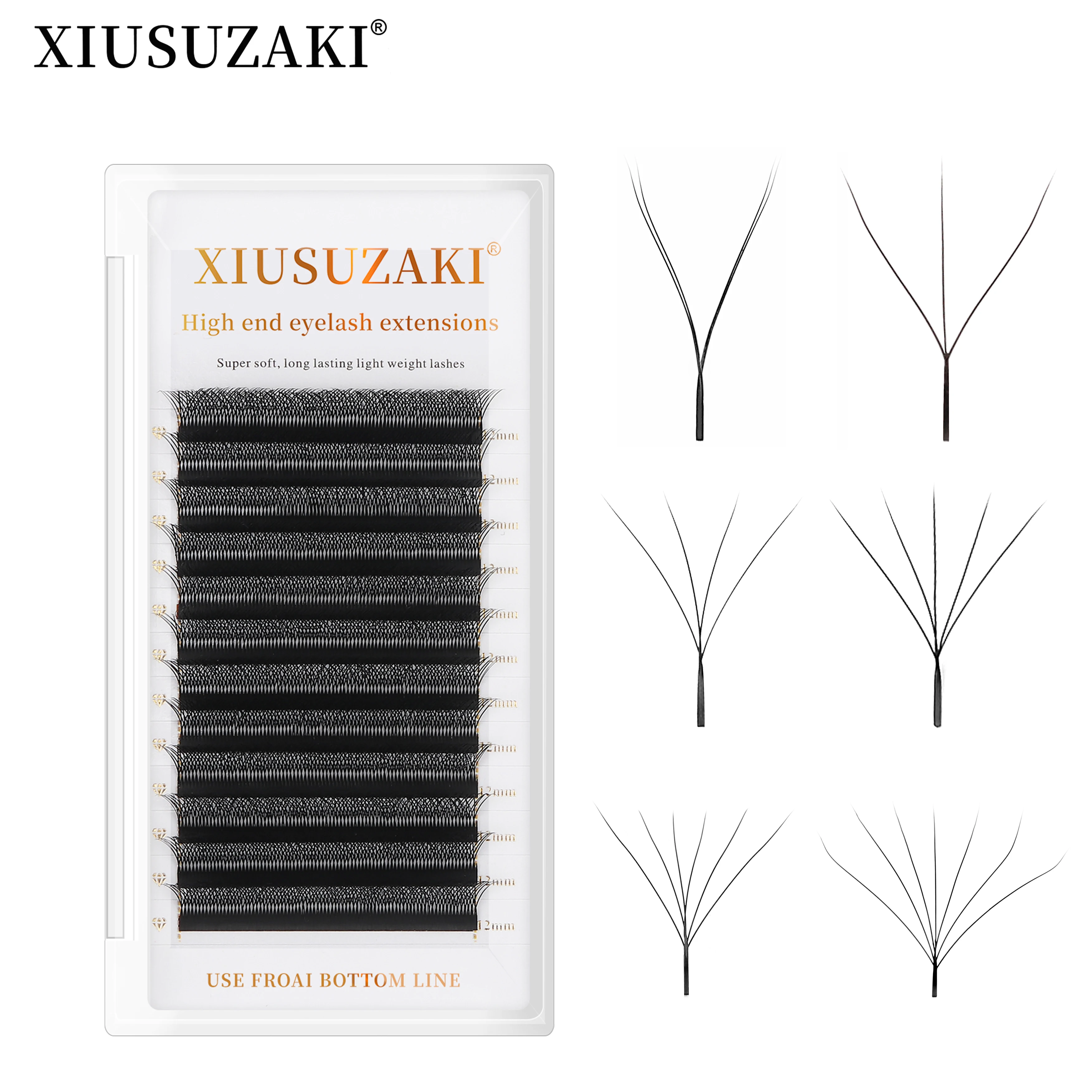 W Shaped Bloom 2D 3D 4D 5D 6D 7D 8D Automatic Flowering Premade Fans Eyelashes Extensions Natural Individual yy Lashes wholesale