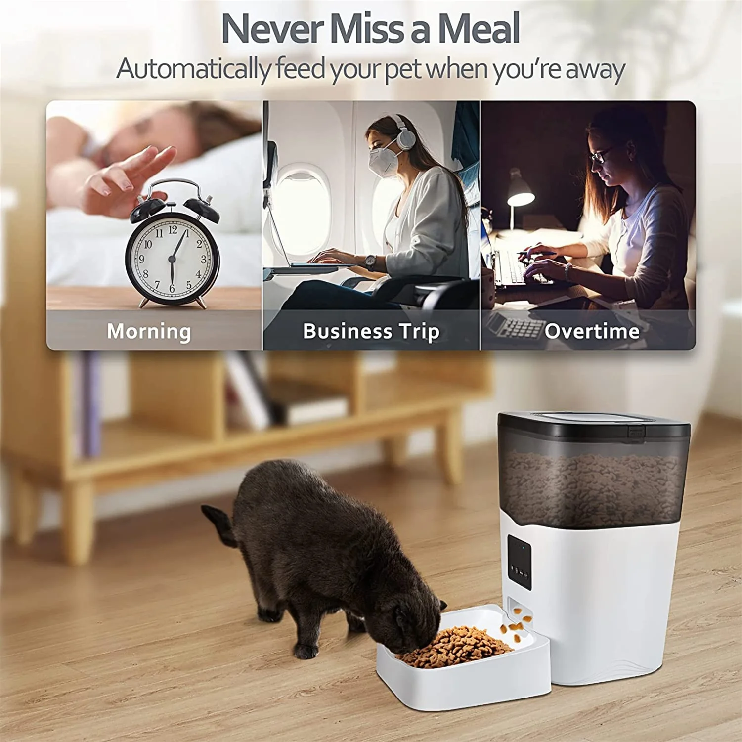 3l interactive wifi app phone remote control automatic dog cat pet feeder with bowls pet food dispenser