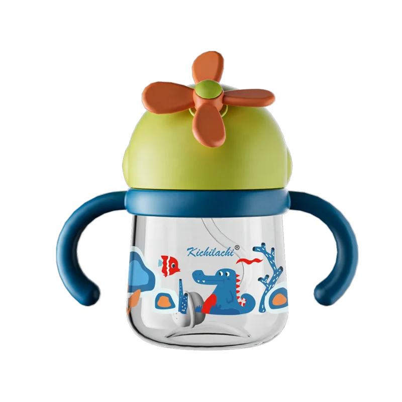 Бутылка для воды Toukie RTS детская тренировочная бутылка из тритана не протекает с ручкой и крышкой предотвращения утечки
