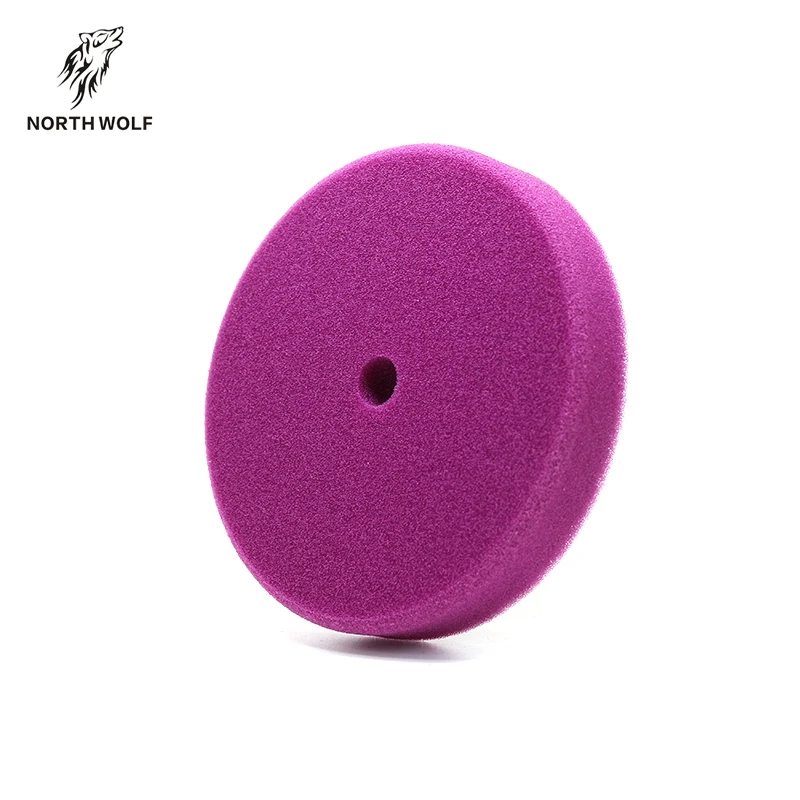 Nice quality exclusive purple color foam 5in 130mm  classic foam buffing and polishing pads for auto beauty