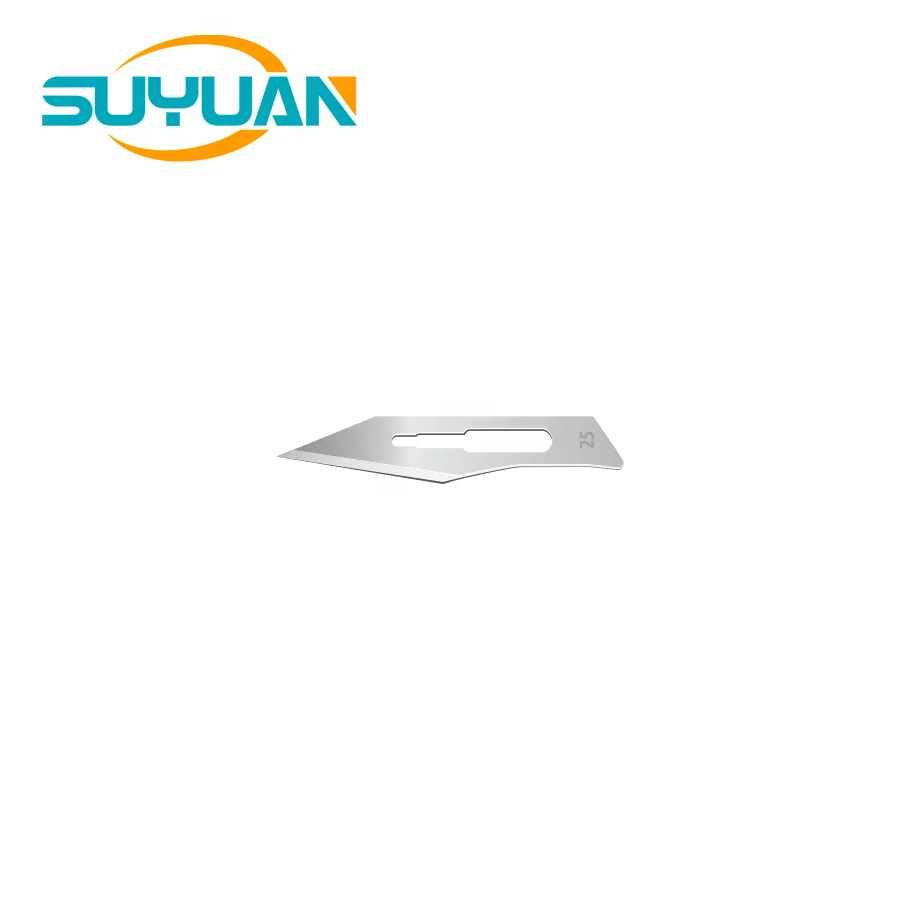 Sterilized Disposable Stainless/Carbon Steel 25 Surgical Scalpel Blade 25 Bistoury Medical Scalpel