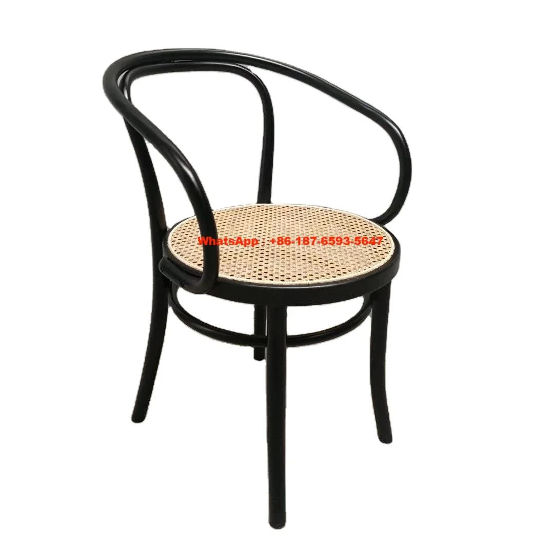 Classic  No. B9  bentwood thonet armchair with rattan seat