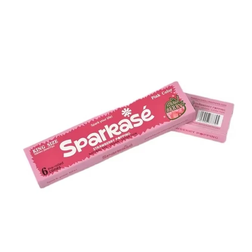 Hot Selling Paper For Rolling Cigarettes Straw Berry Flavour Colored Cigarette Rolling Paper