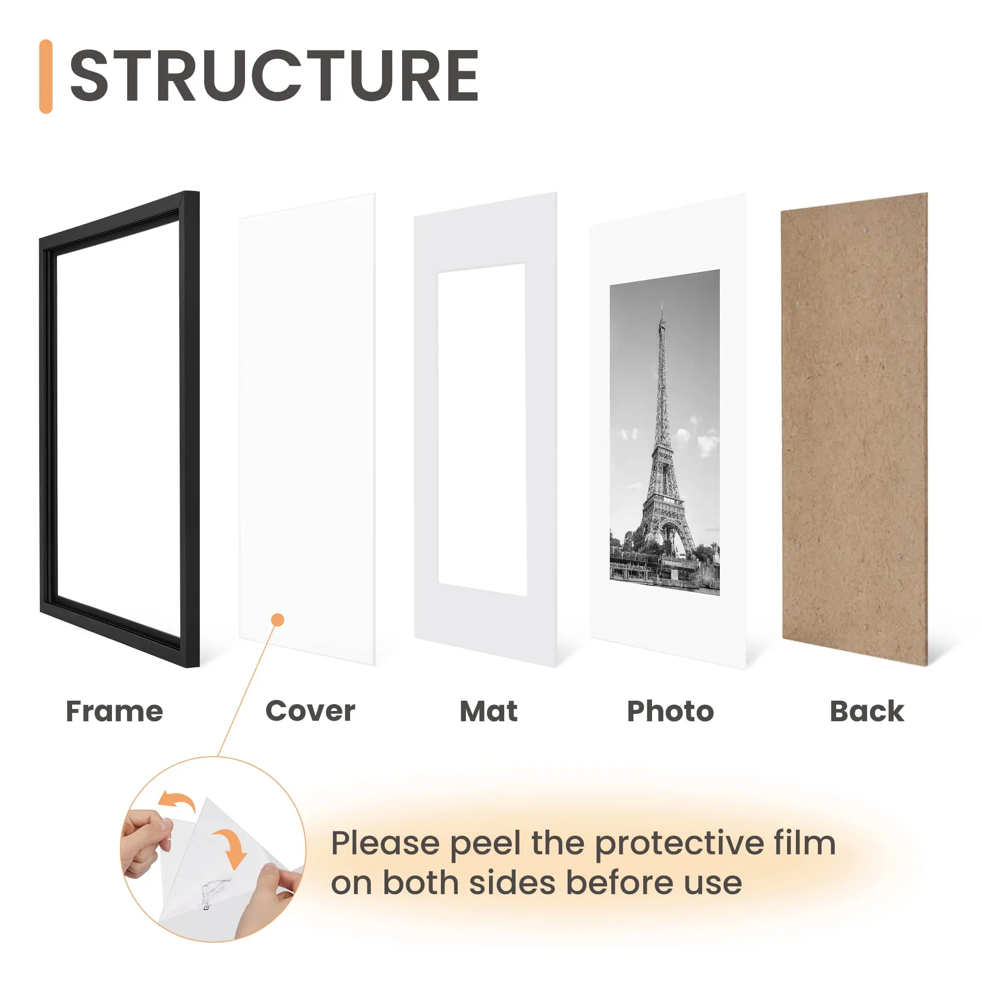 Factory OEM Product Picture Frames for Wall Wooden Poster Frames with Plexiglass for Prints Poster and Art