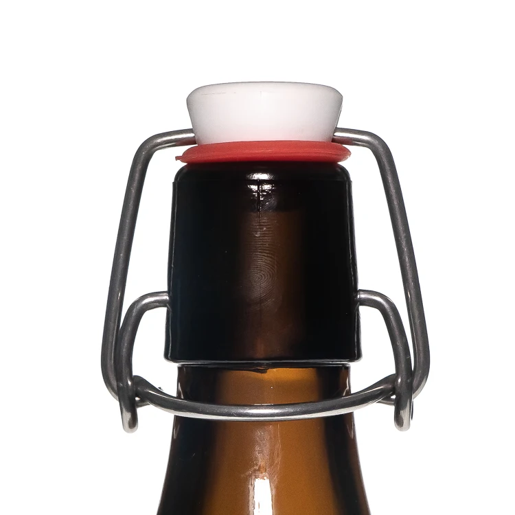 500ml amber glass beer bottle with swing top stopper