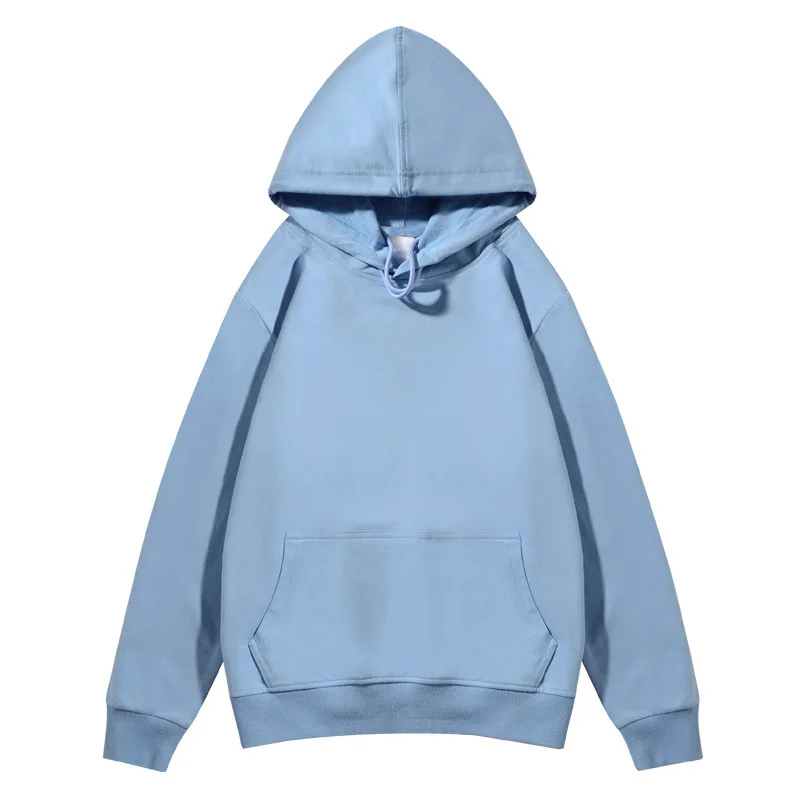 Custom Letter Hoodies Men Thick 360 Gsm Solid Color Basic Sweatshirts Multi Color Hoodie