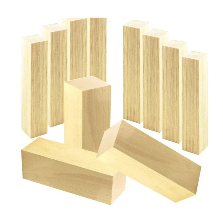 Cheap 12PCS Basswood Carving Blocks Soft Solid wood crates unfinished bulk