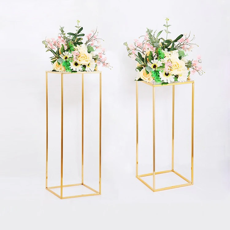 Event Rectangle Frame Flower Stand Wedding Decorations Table Centerpiece