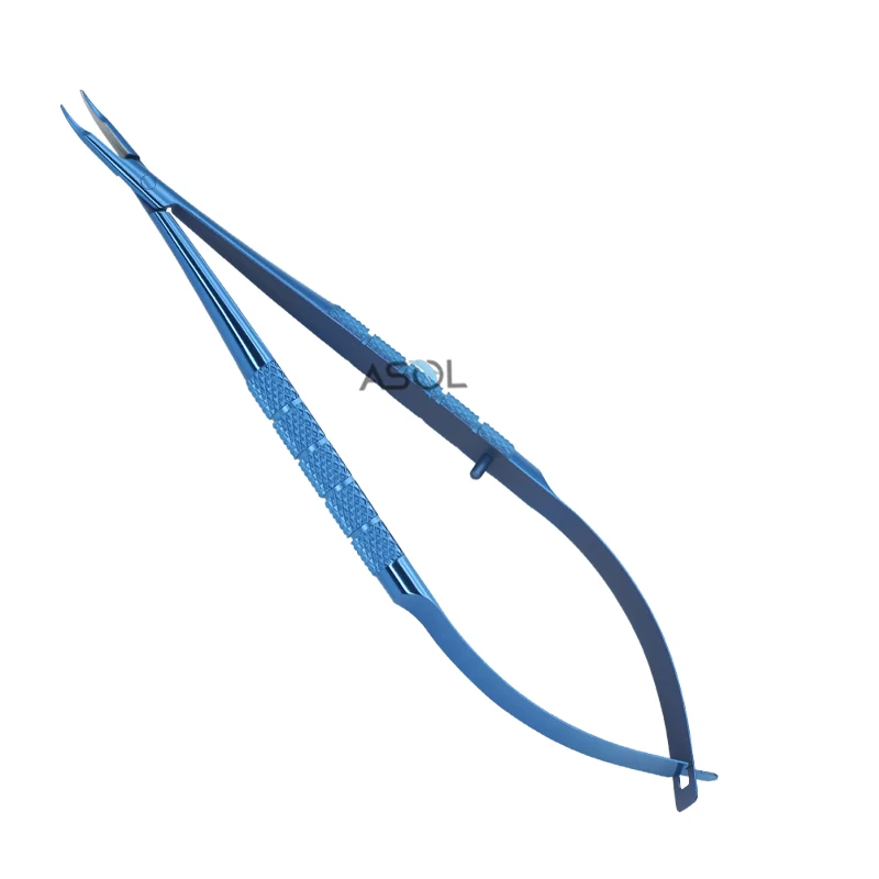 High quality curved needle holder surgical instruments curved 11mm jaws round handle