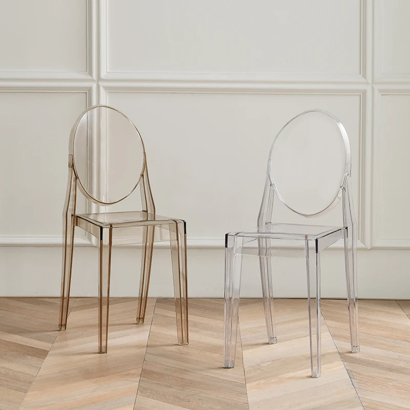 China Cheap Price Hotel Chair Armrest Chair Clear Crystal PC Transparent Plastic Clear Ghost Chair