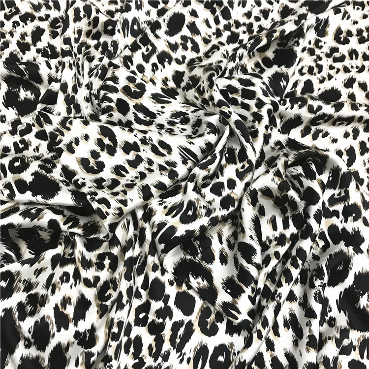 
Low MOQ 100% Silk Fabric Leopard Print Silk Charmeuse Fabric 16mm Silk Satin Fabric 