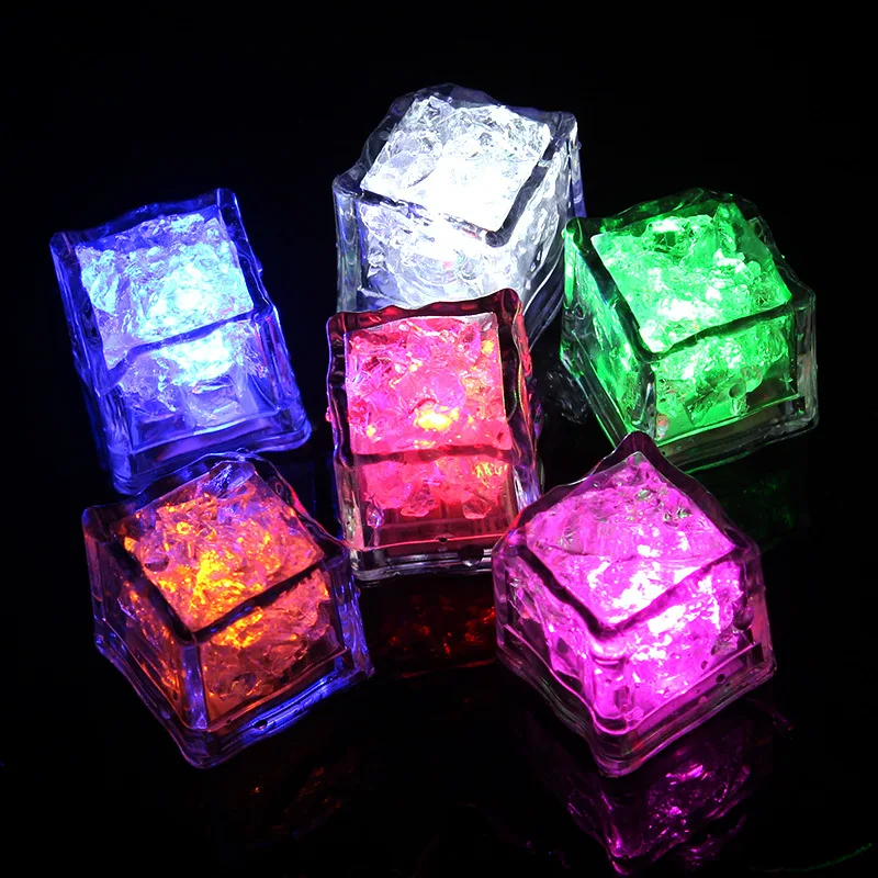 Best LED Glow Ice Cube Fast Slow Flashing LED Lights Glitter Light Up Ice Cube LED Ice Cubes For Party Bar party