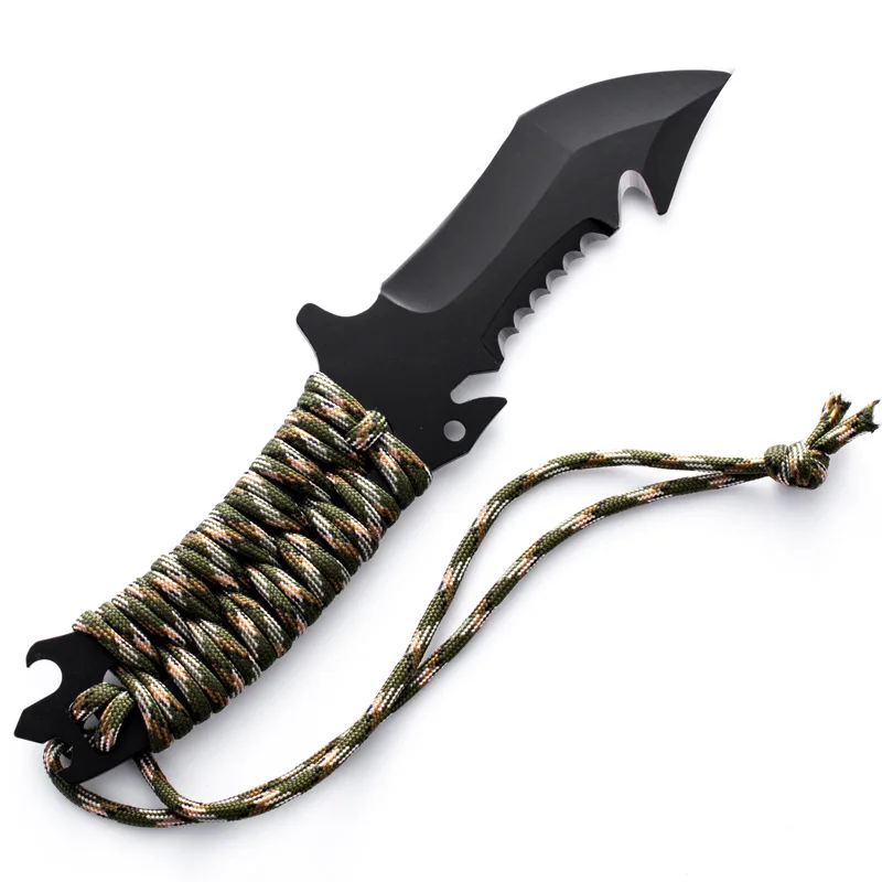 Tactical high hardness field survival multifunctional hunting knife outdoor knife portable small straight knife