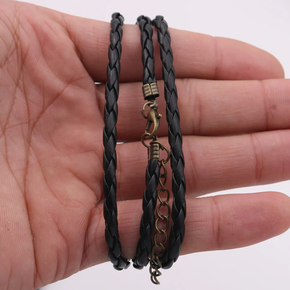 Korea Leather Cord Rope Chain Necklace Men Fashion Jewelry Womens Accessories Making