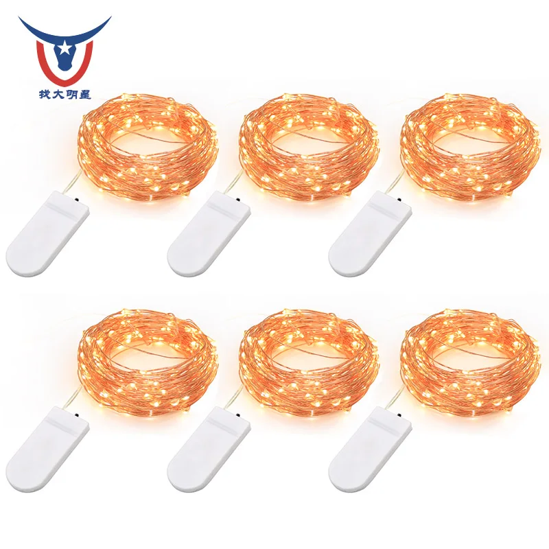 
CR2032 Button Battery Operated Led Copper Wire String Fairy Lights,Led Christmas/Diwali/Wedding Copper Wire String Light 