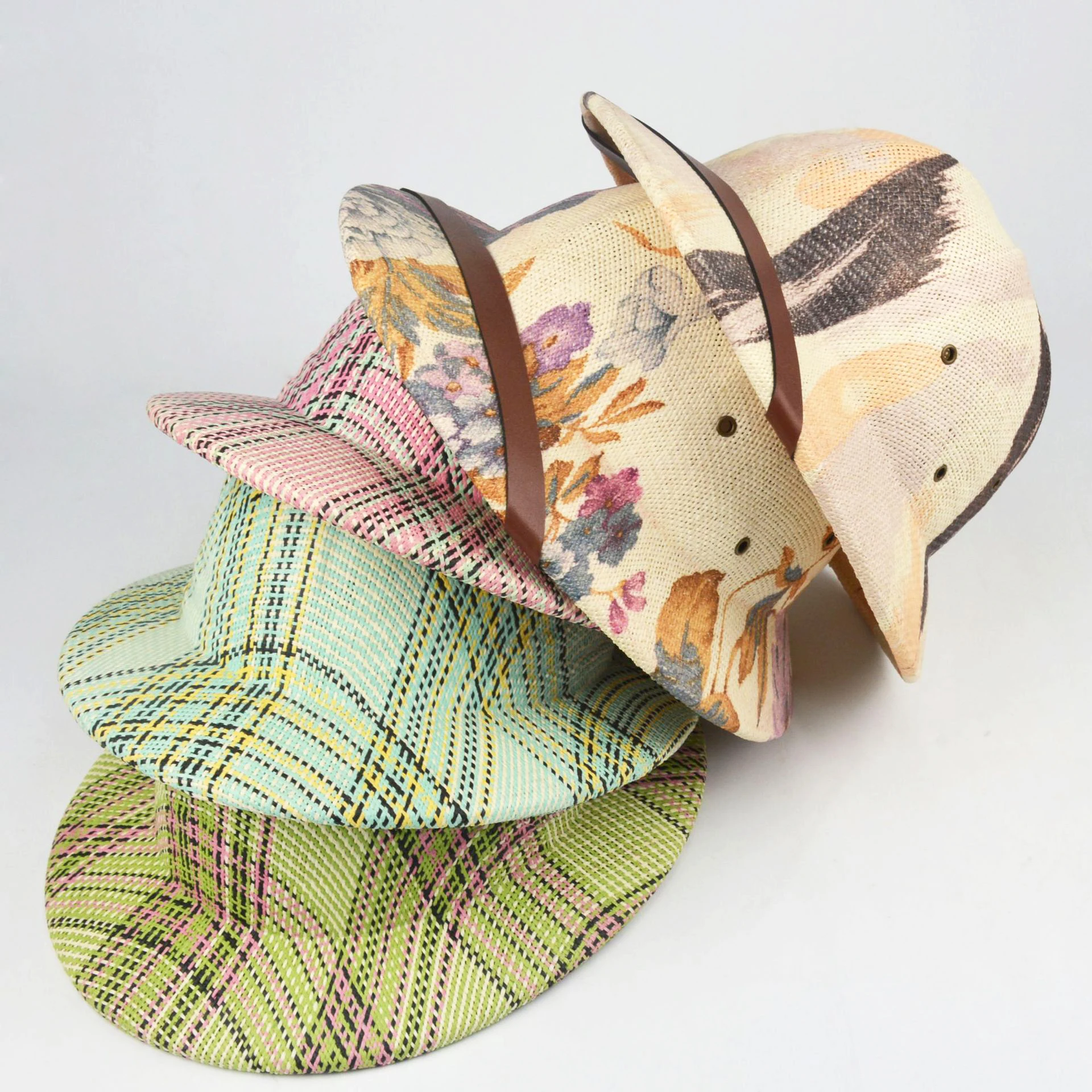 JAKIJAYI wholesale  Customized summer colorful Unisex Outdoor Paper Straw Pith helmet outdoor Safari straw hats for men