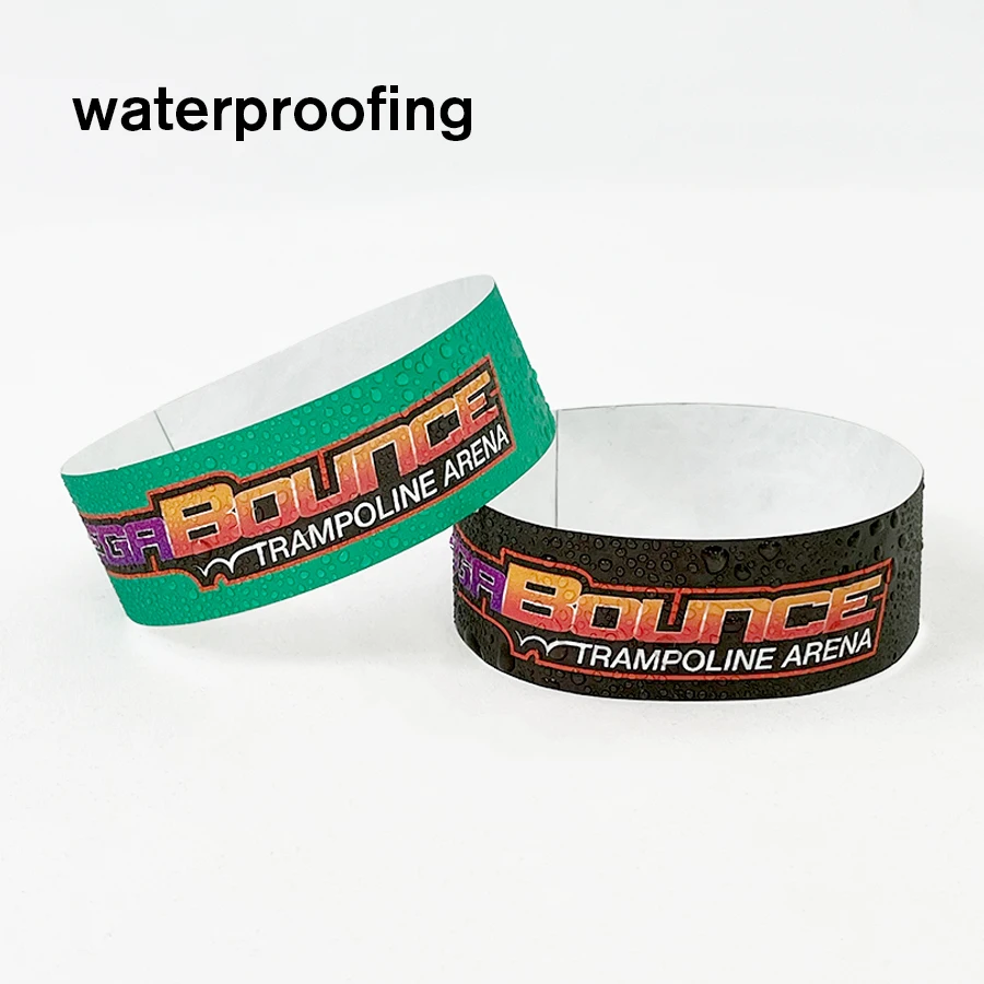 Disposable synthetic paper wristbands for entrance tickets waterproof and anti-counterfeit bracelets customized bands