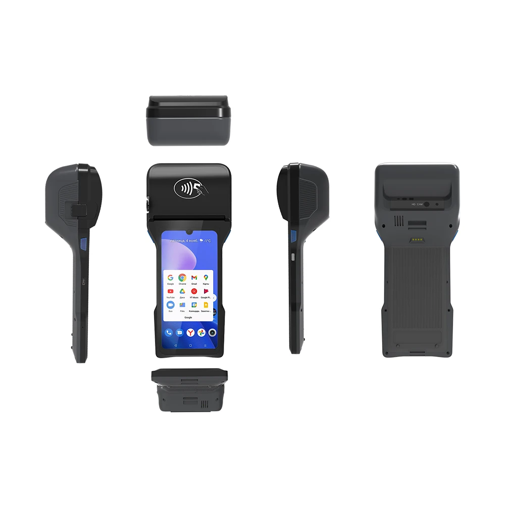 Portable Handheld Android 12 POS with 80mm Thermal Printer Touch Screen Wireless Terminal POS 32GB Optional Z93
