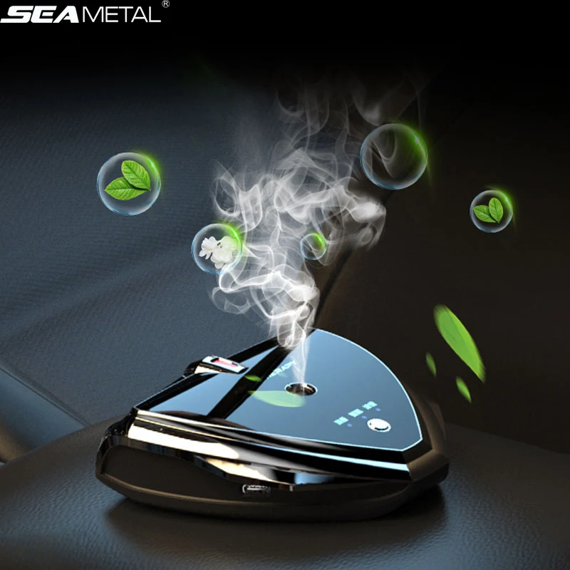 SEAMETAL электронный автоматический распылитель автомобильный аромадиффузор перезаряжаемый ароматизатор для приборной панели портативный автомобильный освежитель воздуха