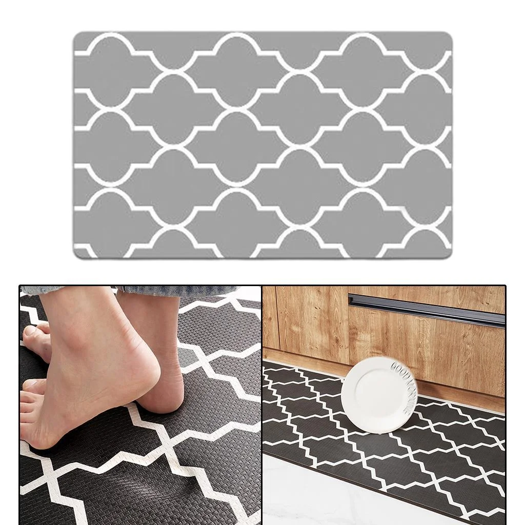 Kitchen Rug Set Premium Kitchen Foot Mat Set 2 in 1 Floor Mat Home Room Door Rug Anti Fatigue Standing Mat