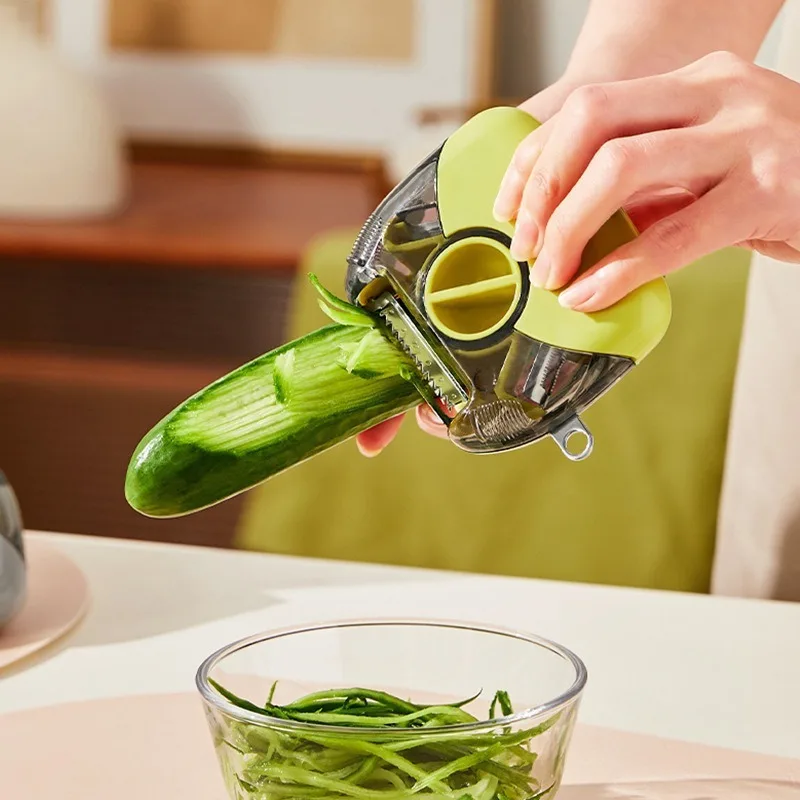 3 in 1 Multifunctional Rotary Vegetable Peeler Carrot Veggie Kitchen Tool for Peeling and Slicing Fruits peeler