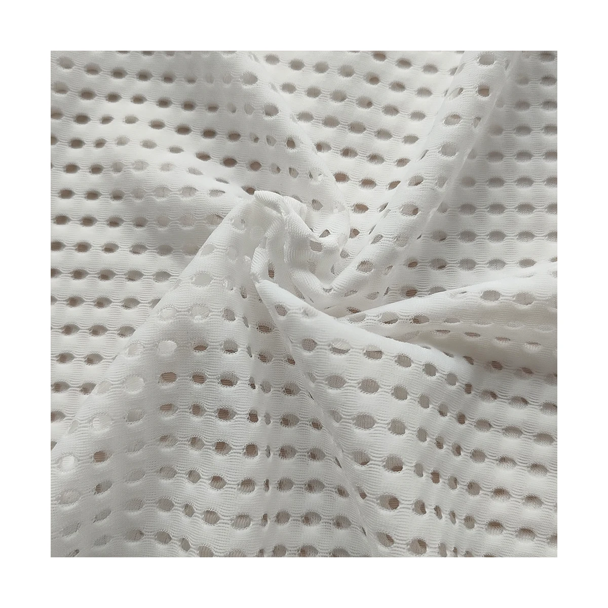 
Free sample manufacturer white color powernet fabric breathable comfortable stretch mesh fabric for underwear 