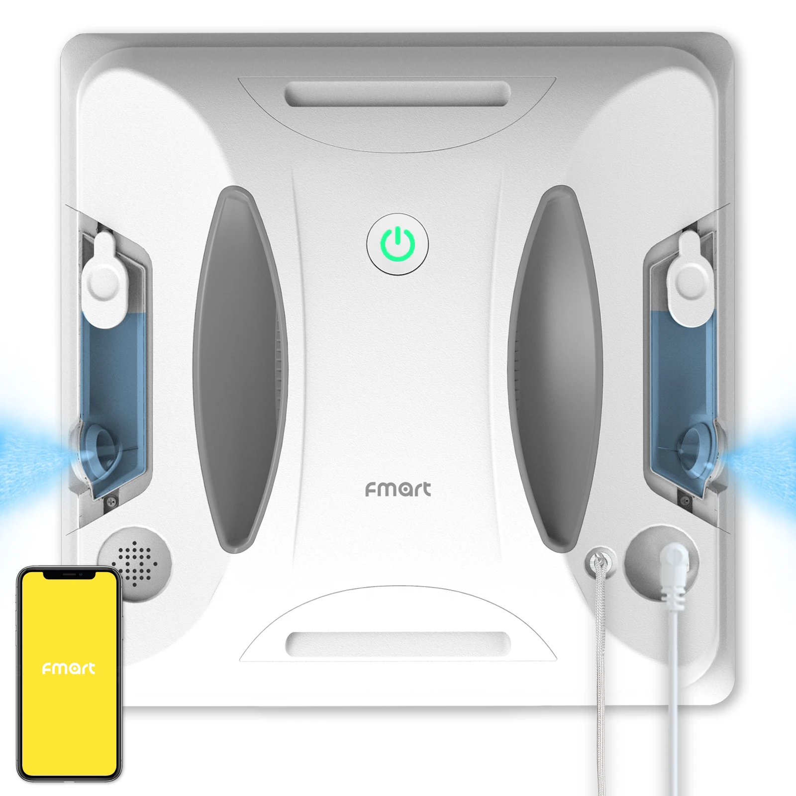 Square Window Washing Robot Automatic Window Cleaning Robot Anti-falling Glass Vacuum Cleaner Support APP Control Indoor/Outdoor