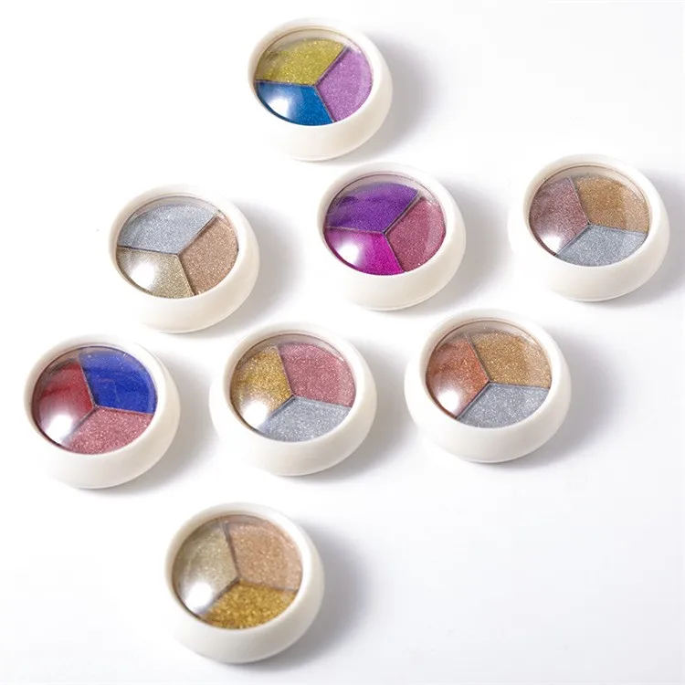 OEM 3 in 1 Solid Mirror Powder Titanium Metallic Nail Powder Photochromic Chameleon Glitter acrylic powder Pigment Nail Art