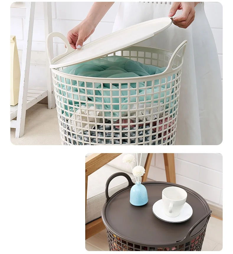 Kworld Factory Direct Sale Multifunction Sundries Clothing Space Saving Laundry Basket Handle No Lid